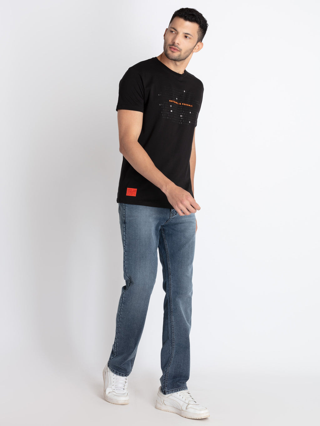 Mens Printed Round Neck T-Shirt