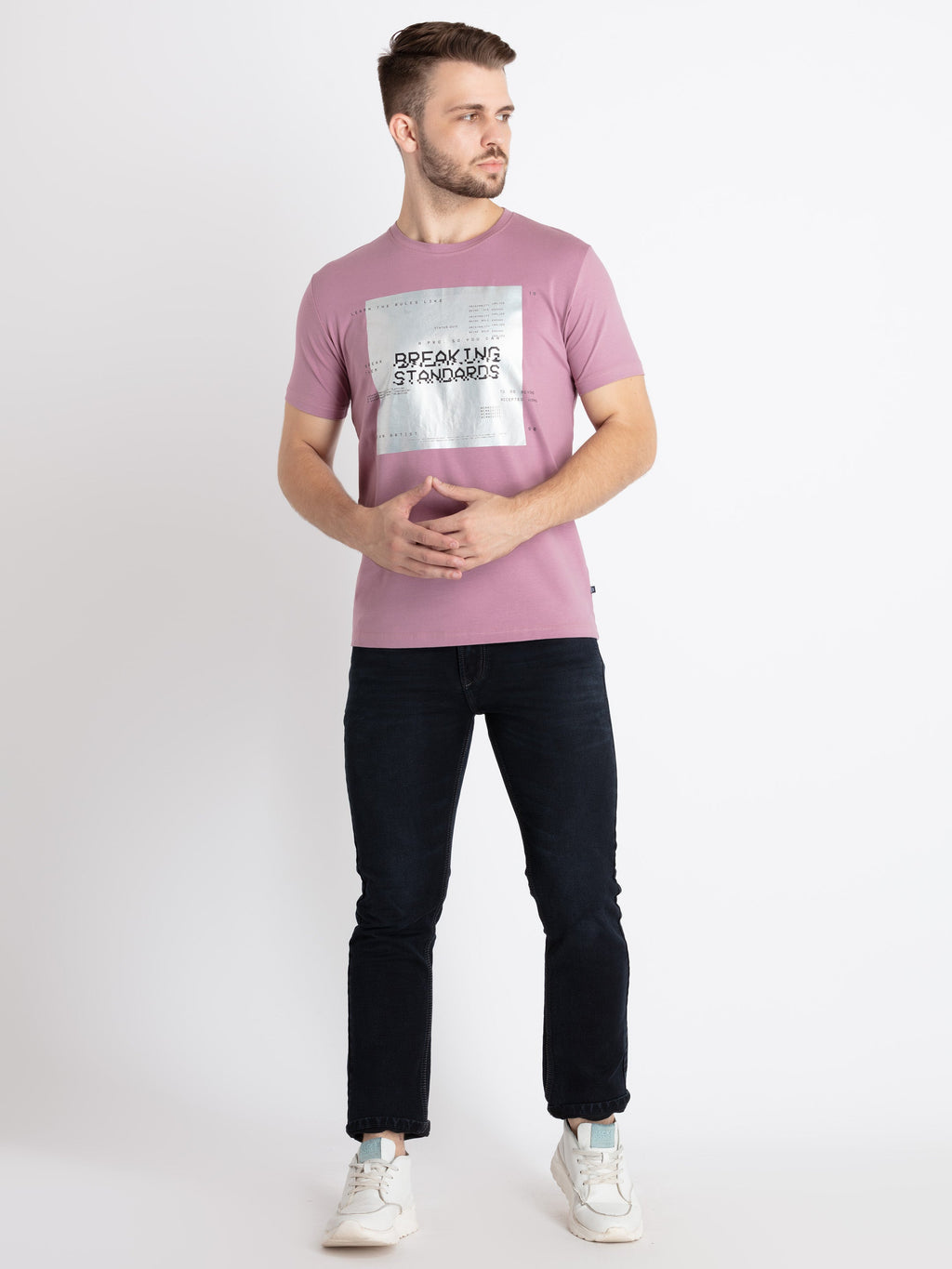 Mens Printed Round Neck T-Shirt