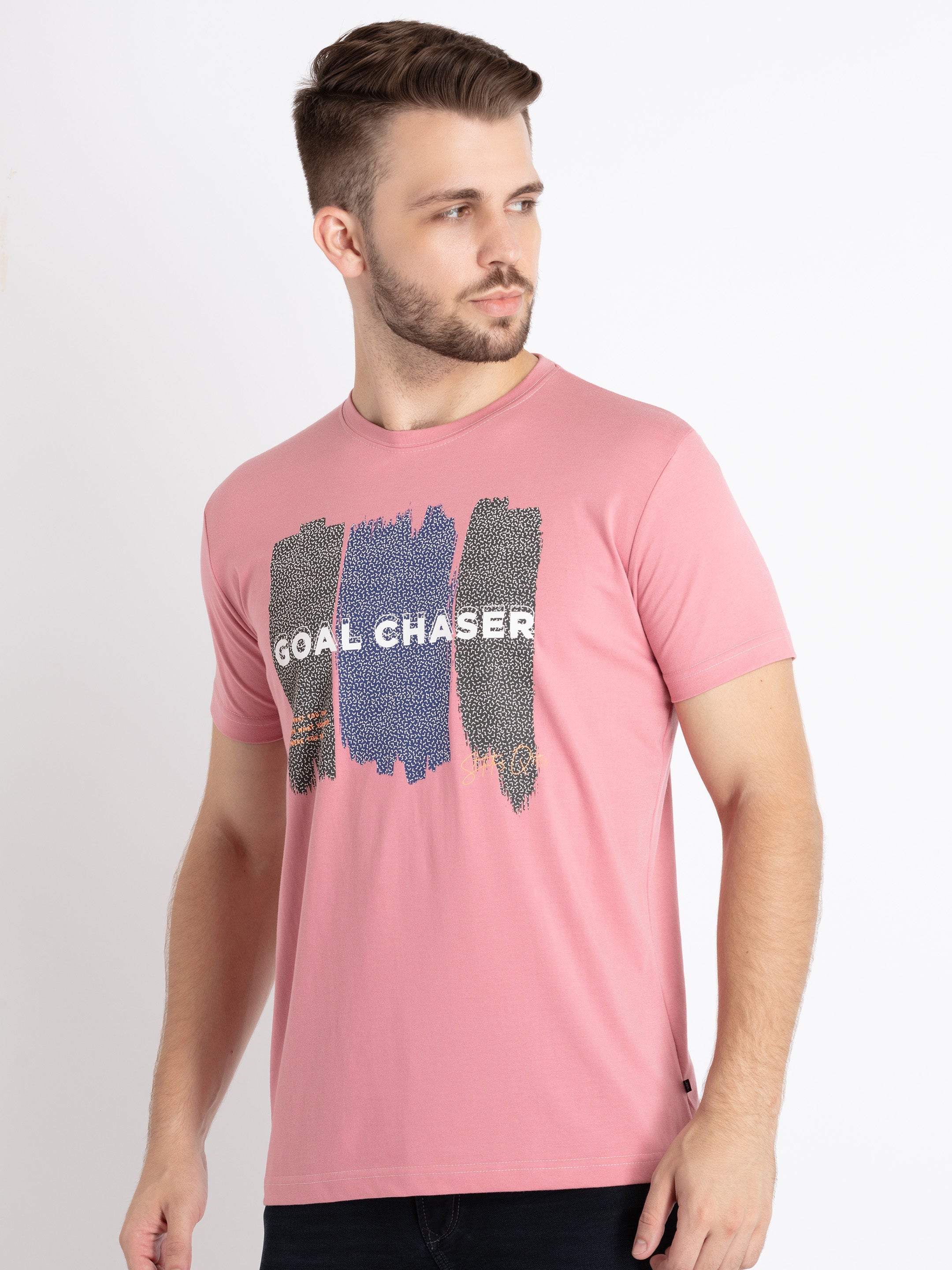 Mens Printed Round Neck T-Shirt Secondary image
