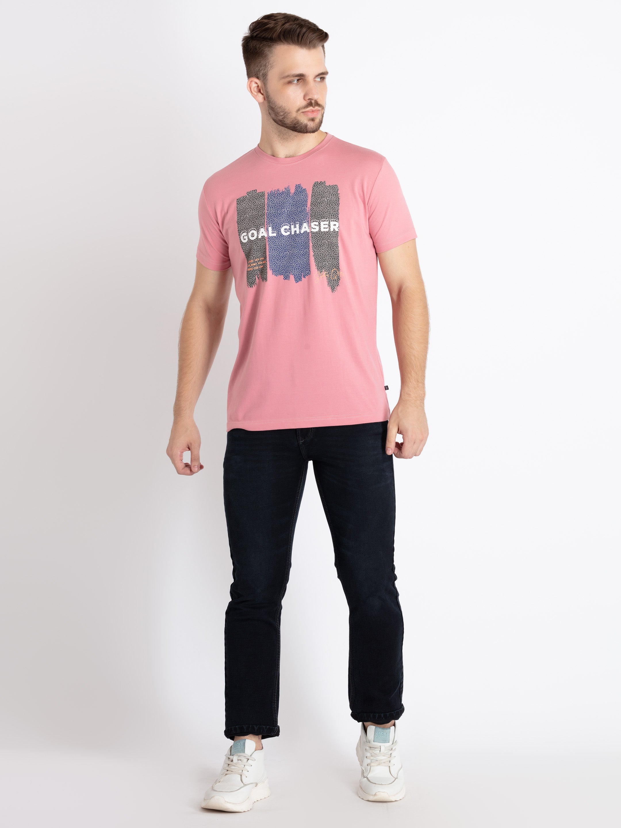 Mens Printed Round Neck T-Shirt