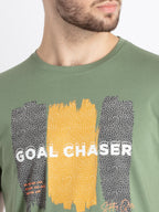 Mens Printed Round Neck T-Shirt