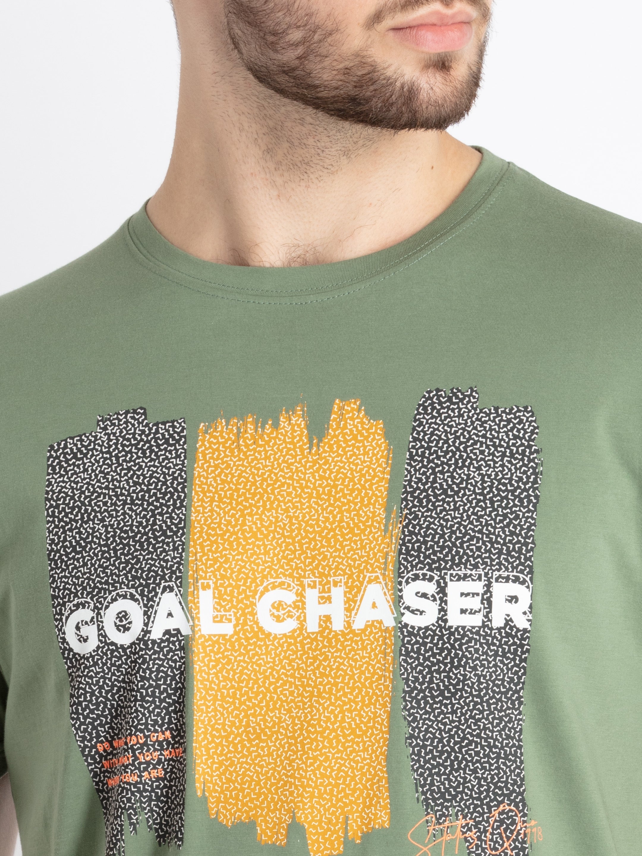 Mens Printed Round Neck T-Shirt