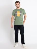 Mens Printed Round Neck T-Shirt