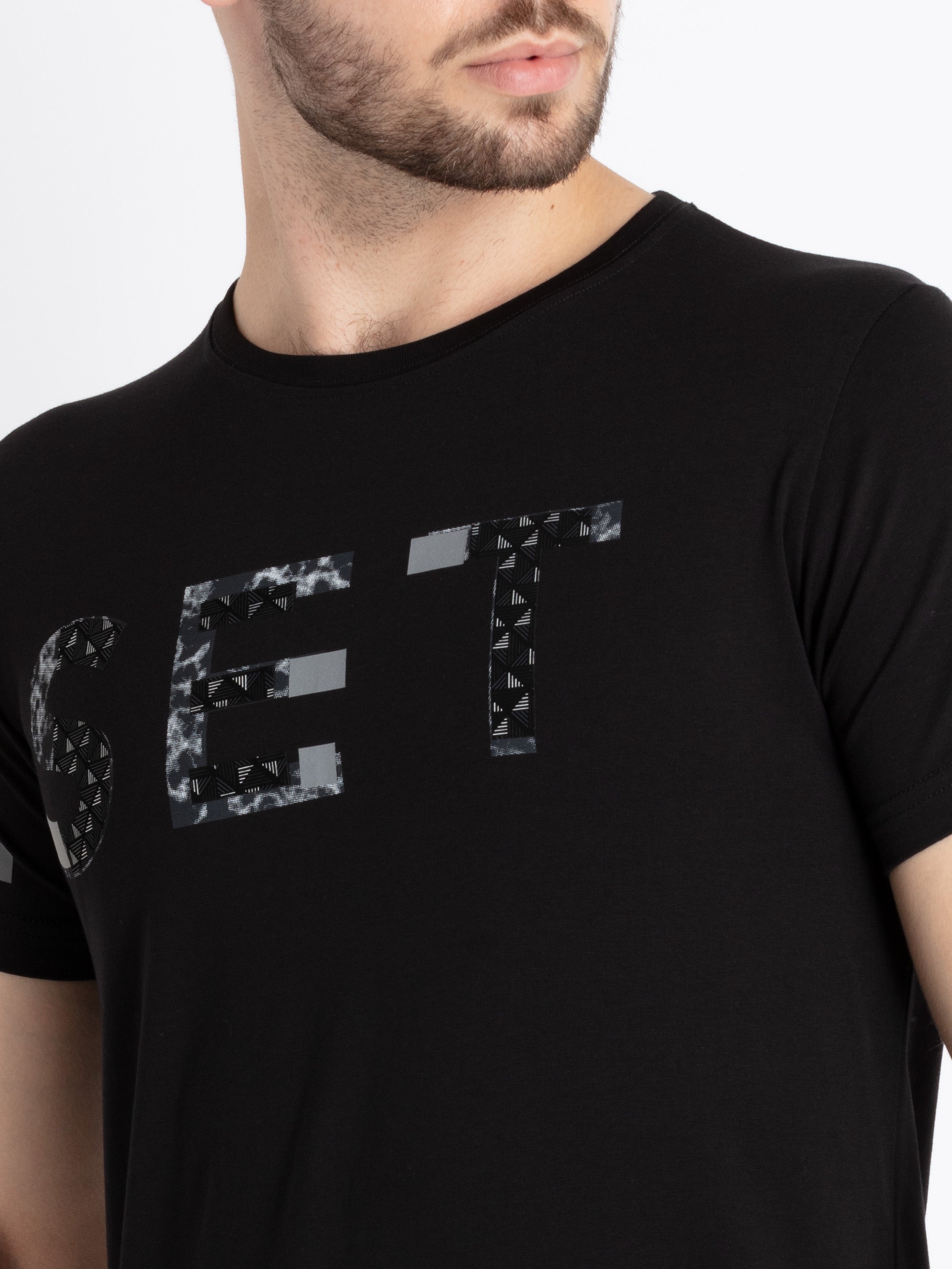 Mens Printed Round Neck T-Shirt