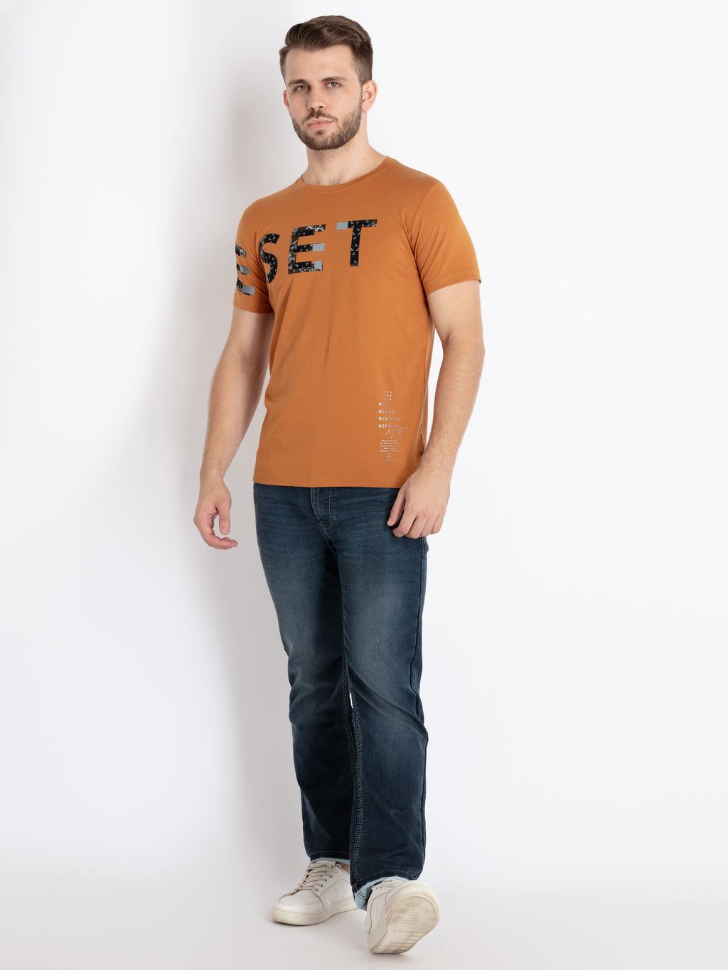 Mens Printed Round Neck T-Shirt