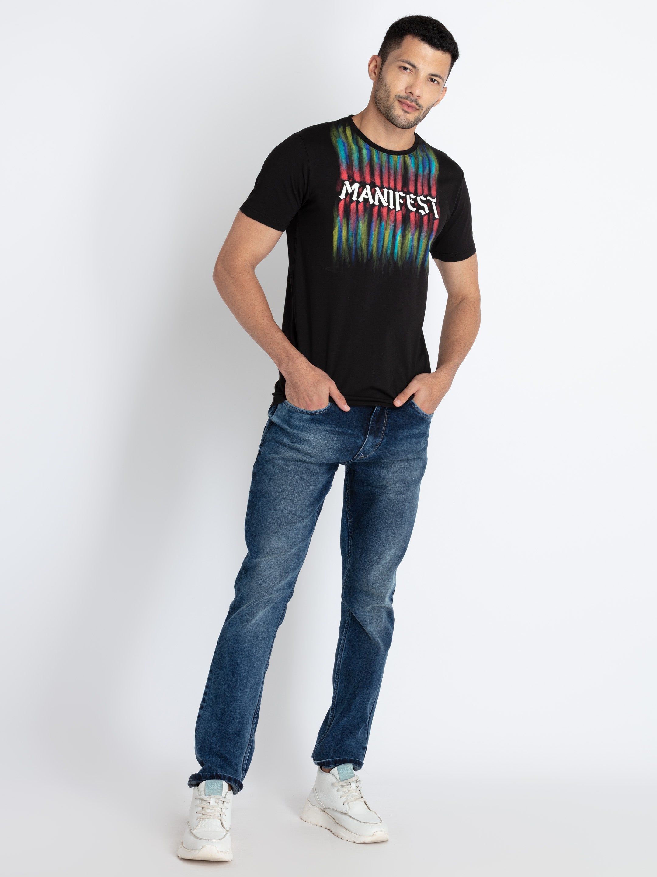 Mens Printed Round Neck T-Shirt