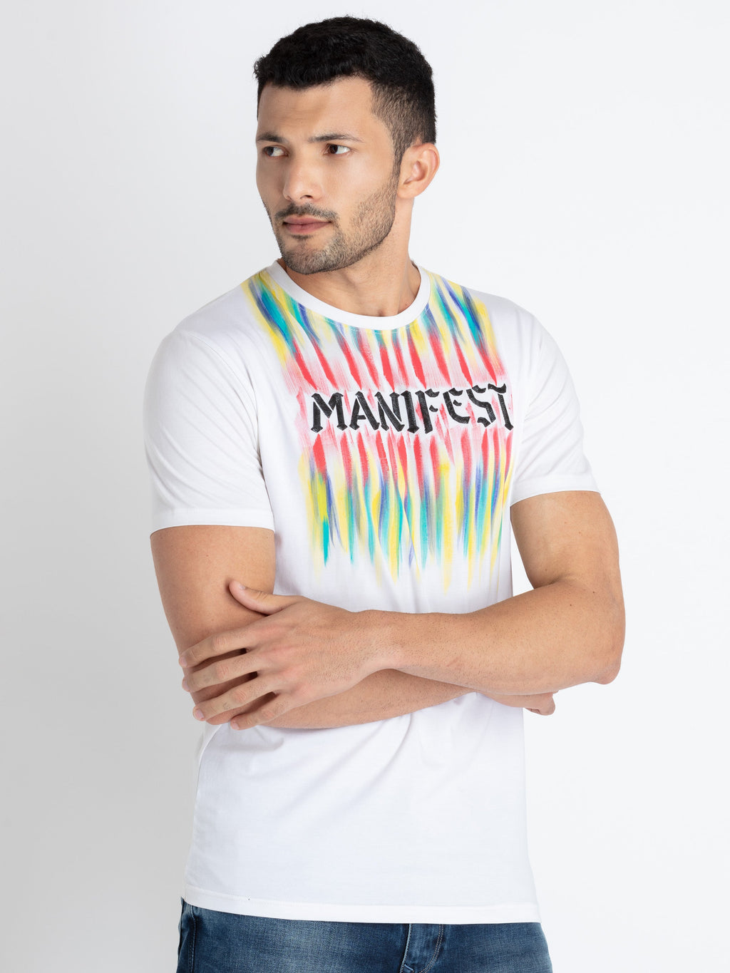 Mens Printed Round Neck T-Shirt