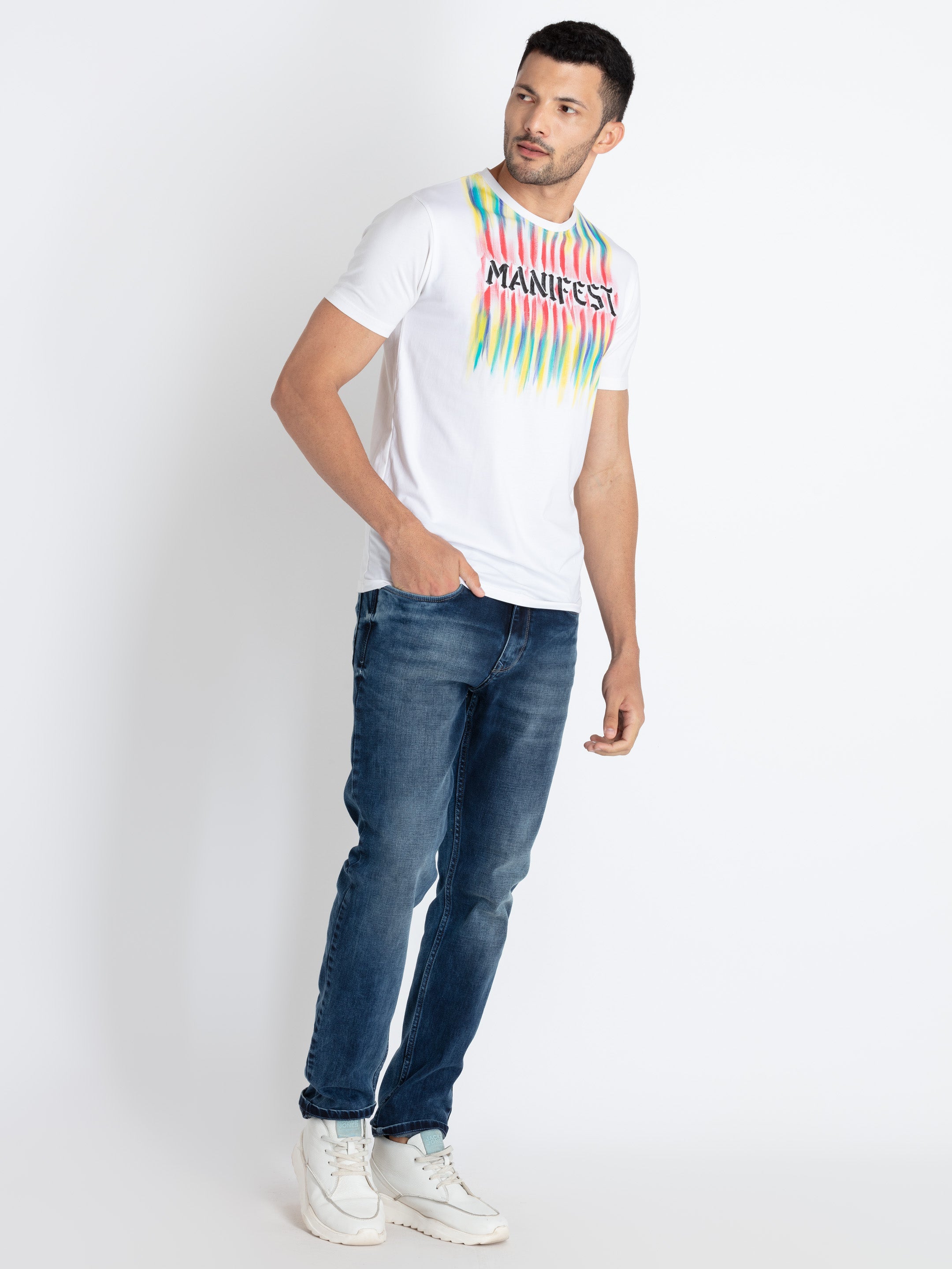 Mens Printed Round Neck T-Shirt