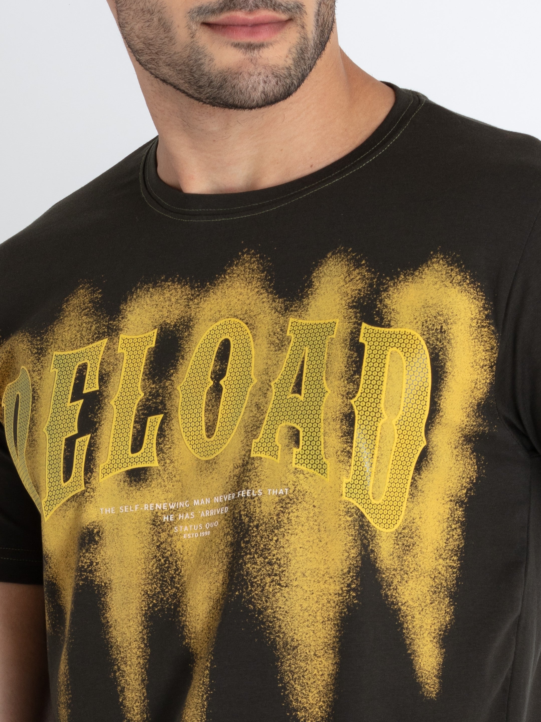 Mens Printed Round Neck T-Shirt