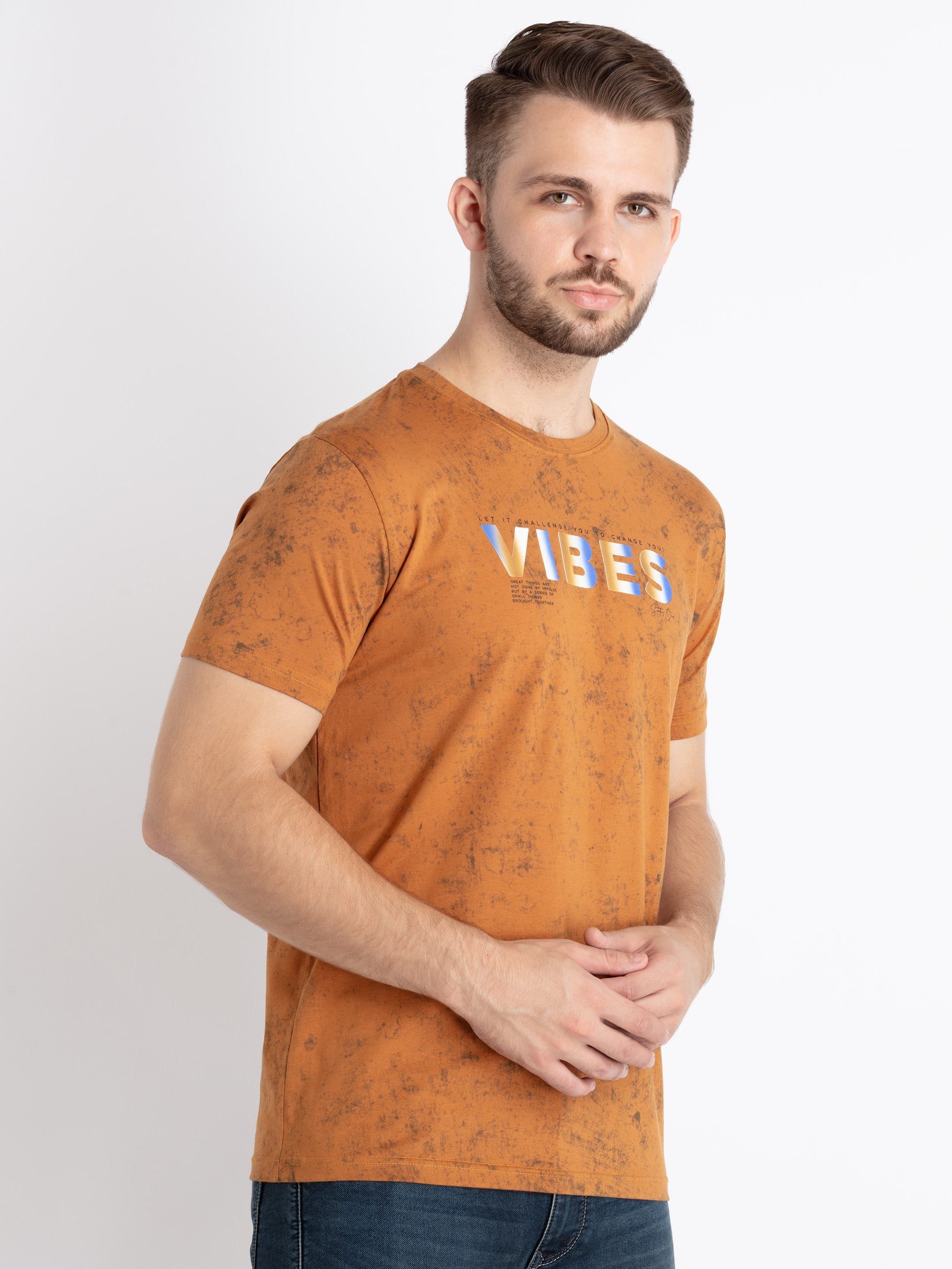 Men's Printed Round Neck T-Shirt Secondary image