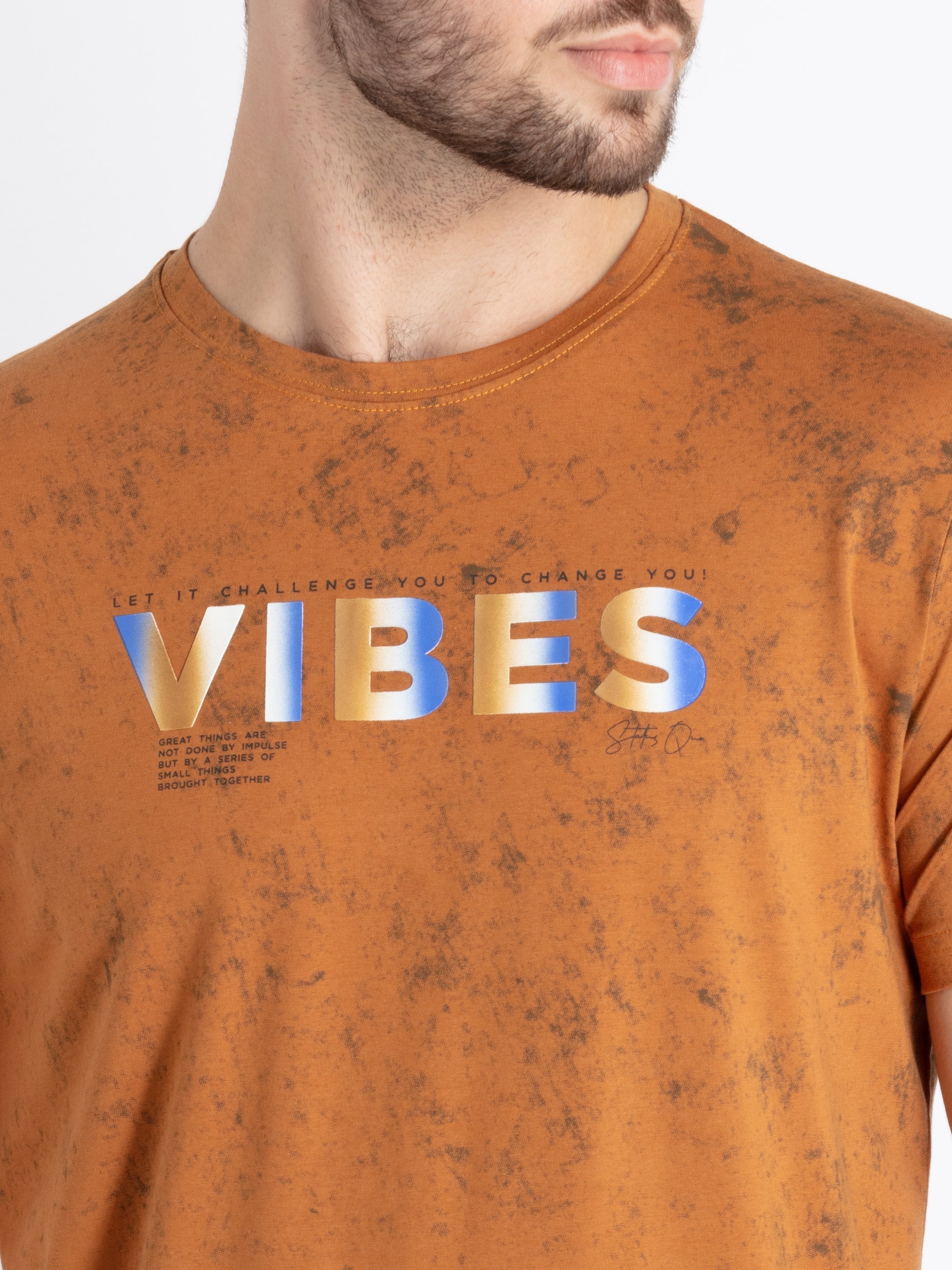 Men's Printed Round Neck T-Shirt