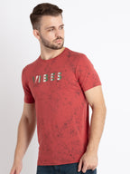 Mens Printed Round Neck T-Shirt