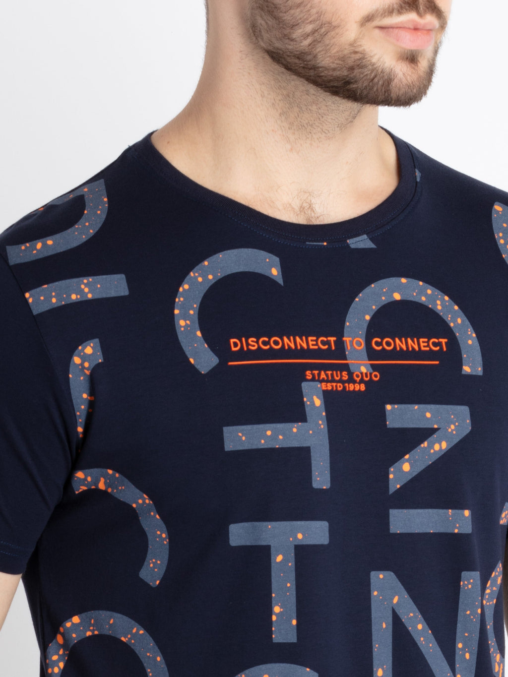 Mens Printed Round Neck T-Shirt