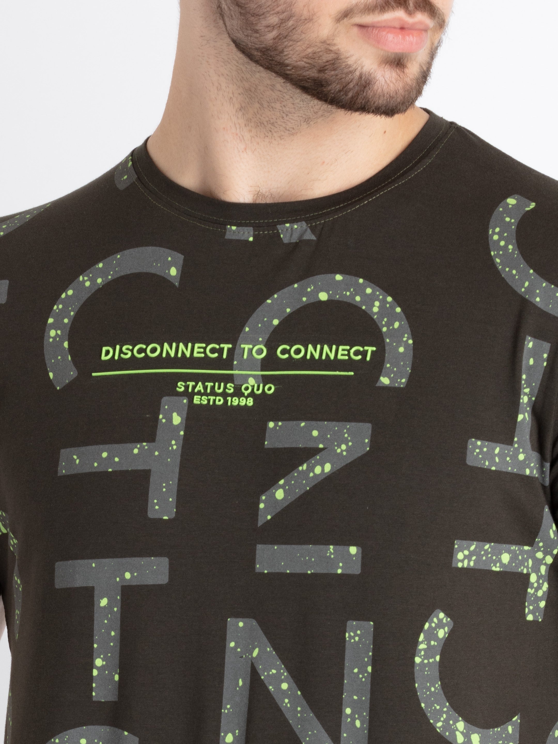 Men's Printed Round Neck T-Shirt