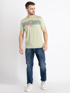 Mens Printed Round Neck T-Shirt