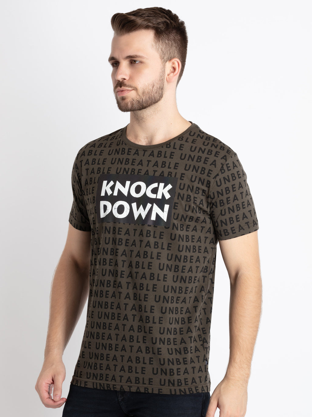 Mens Printed Round Neck T-Shirt