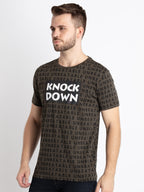 Mens Printed Round Neck T-Shirt