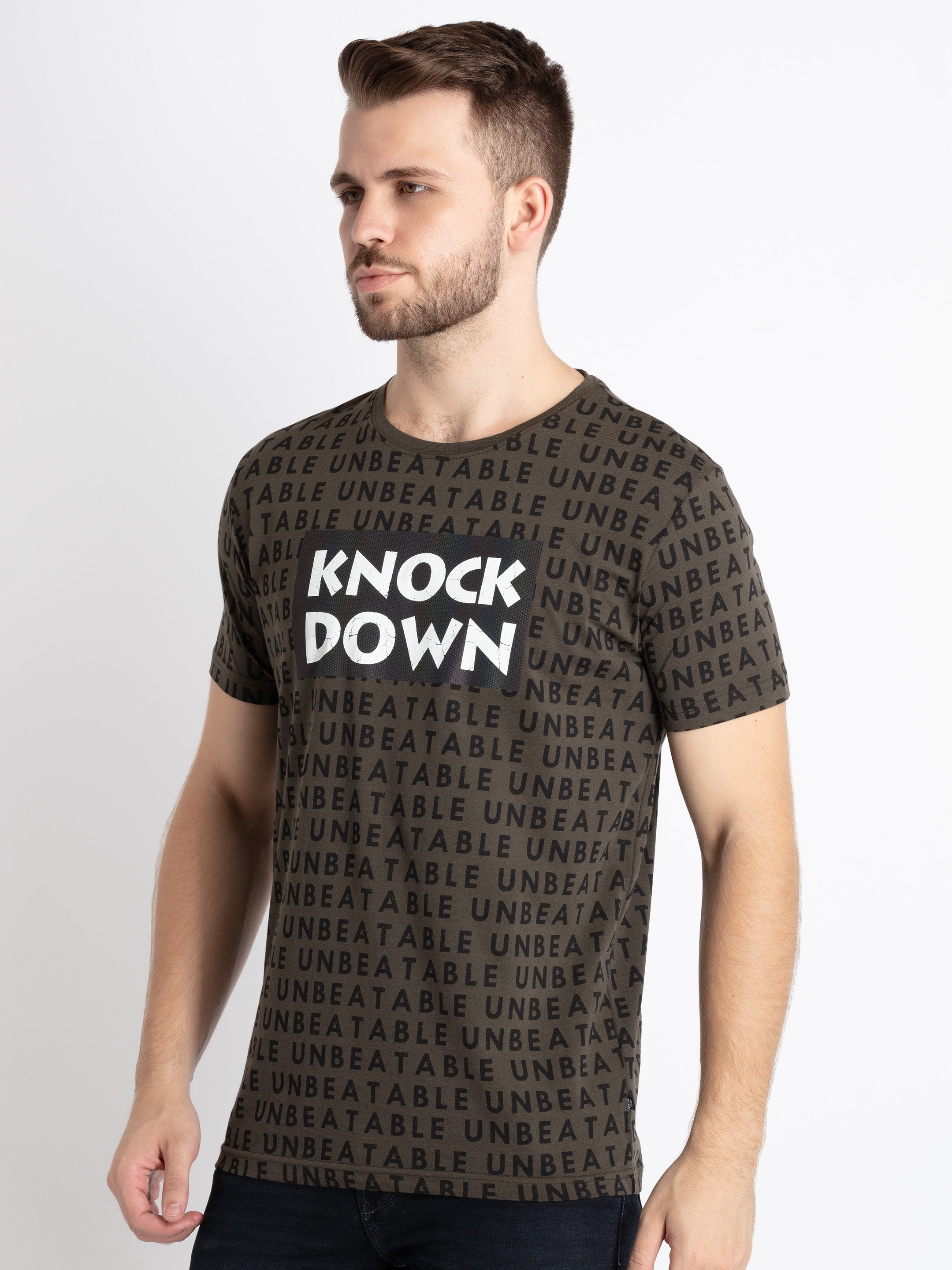 Mens Printed Round Neck T-Shirt