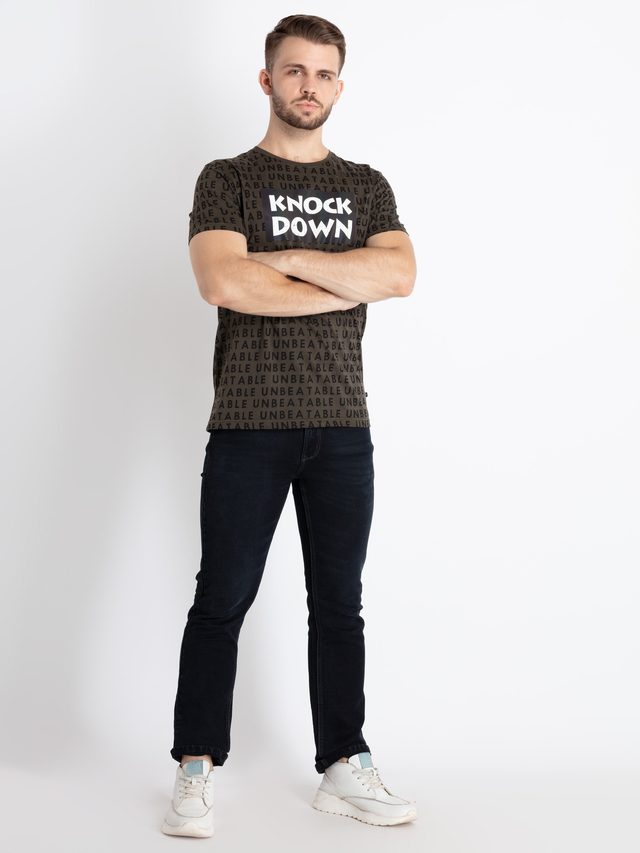 Mens Printed Round Neck T-Shirt