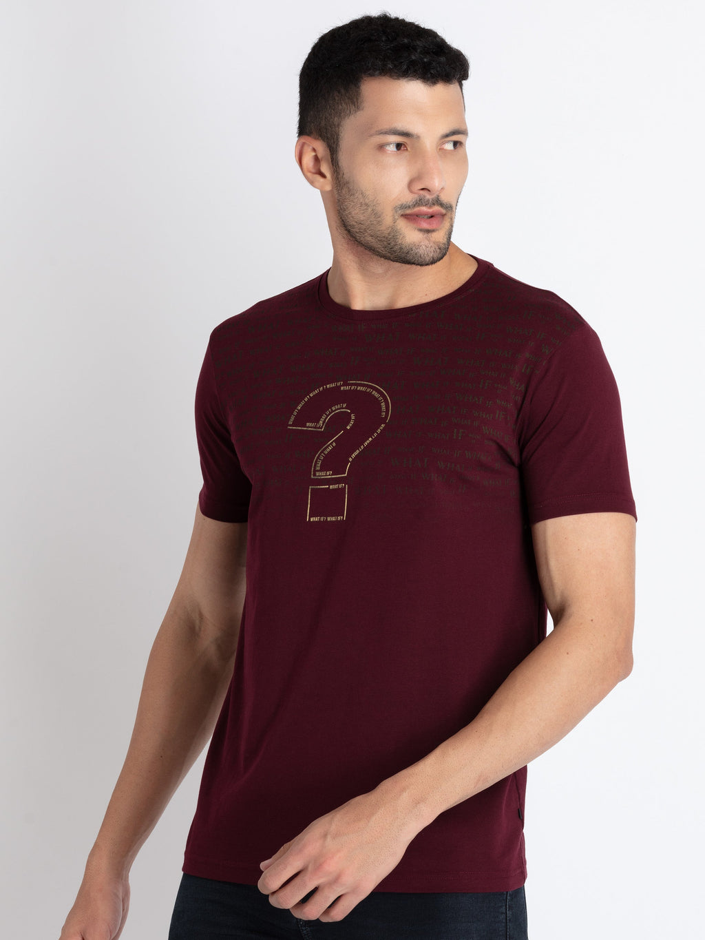 Mens Printed Round Neck T-Shirt