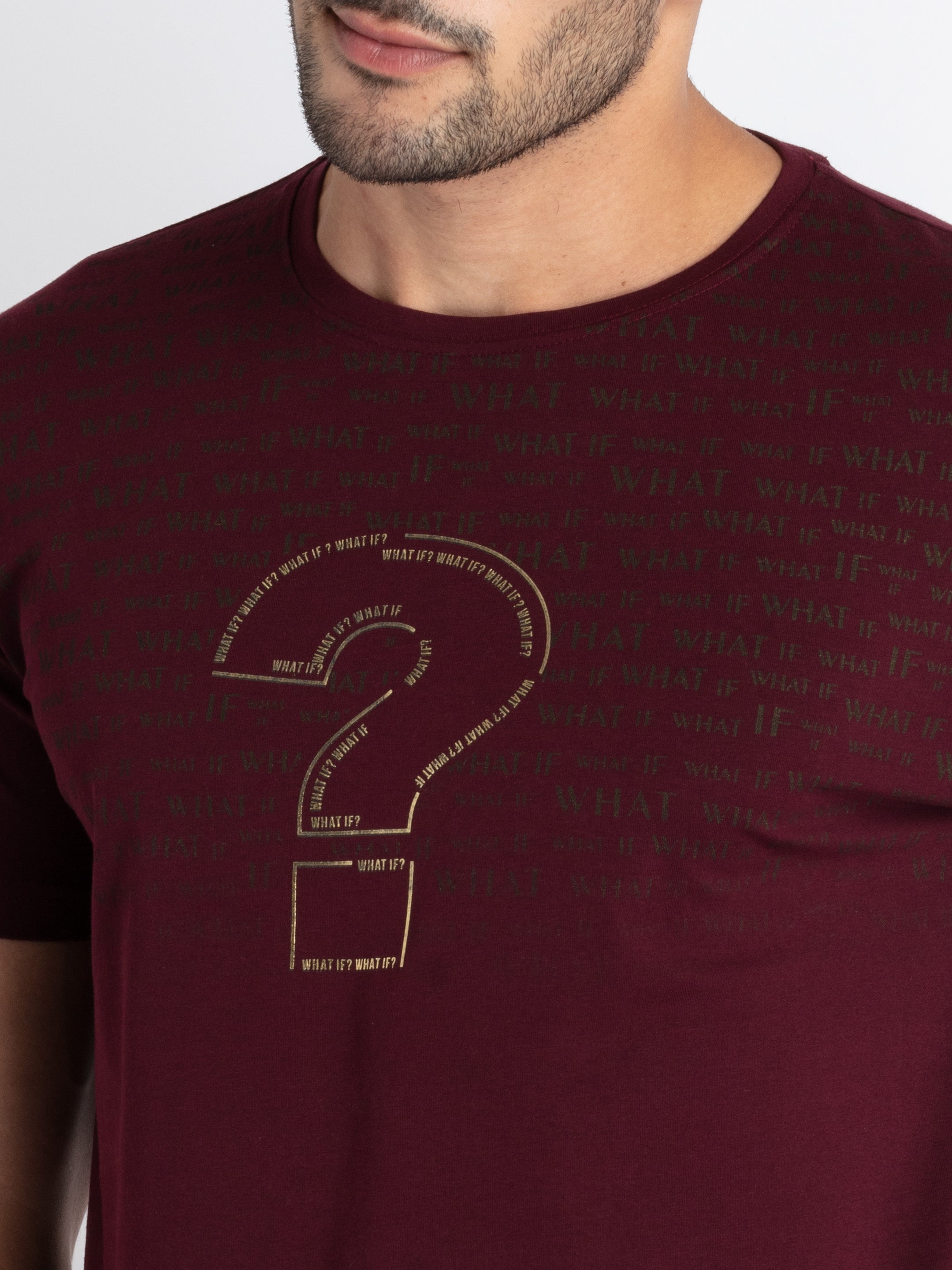 Mens Printed Round Neck T-Shirt