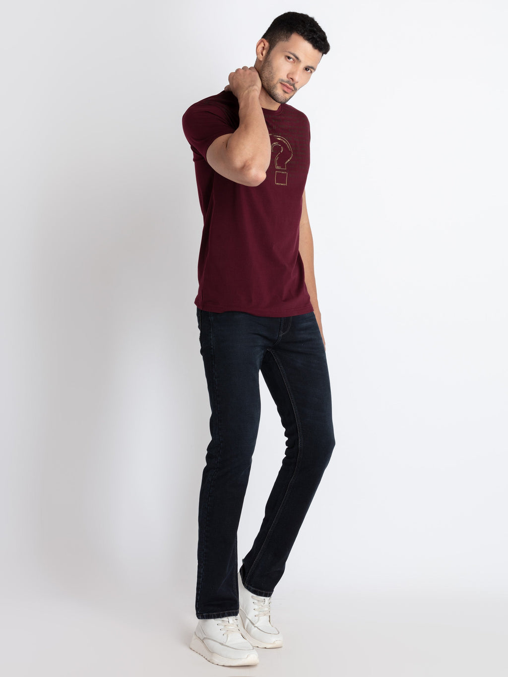 Mens Printed Round Neck T-Shirt
