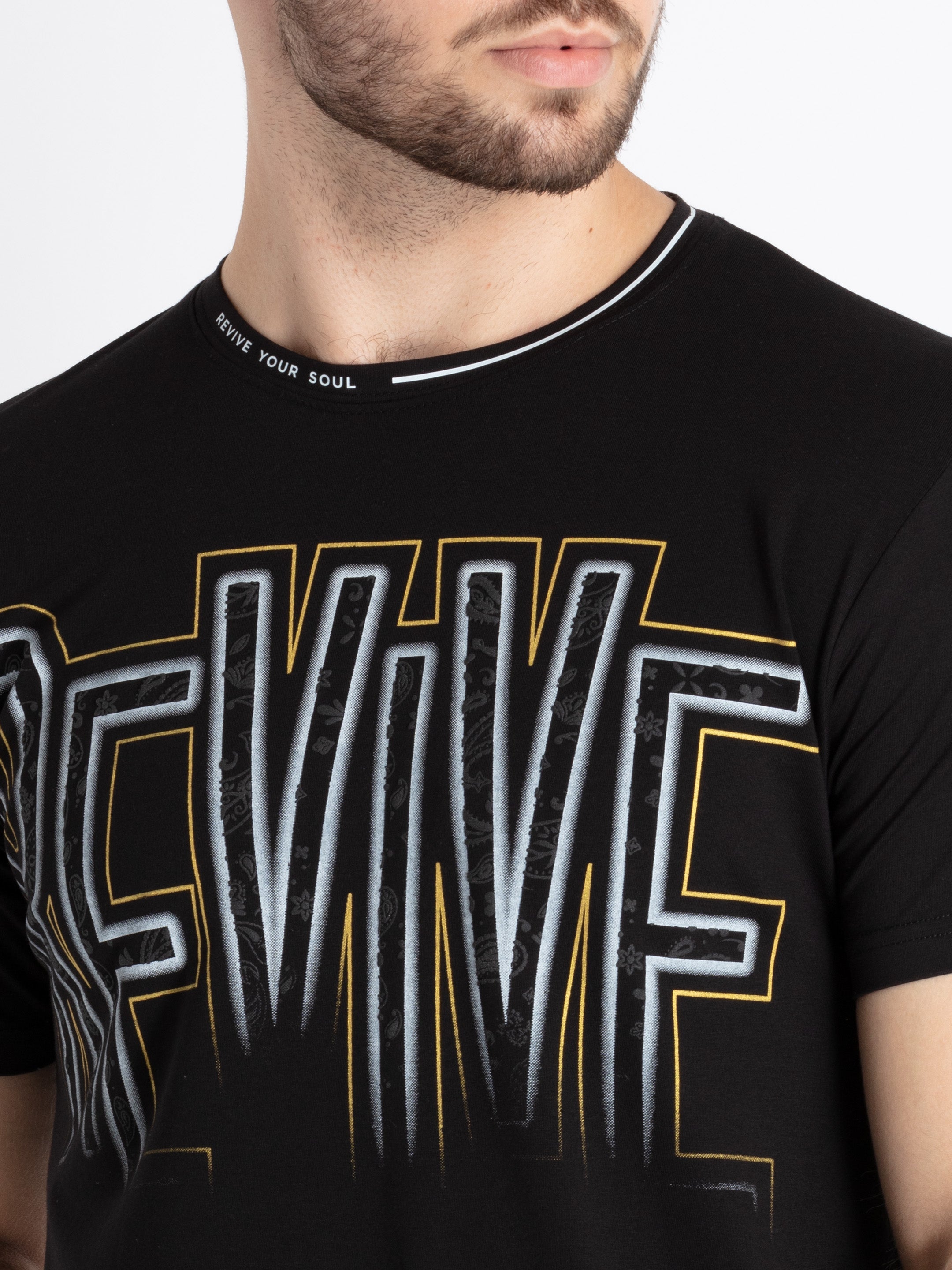 Mens Printed Round Neck T-Shirt