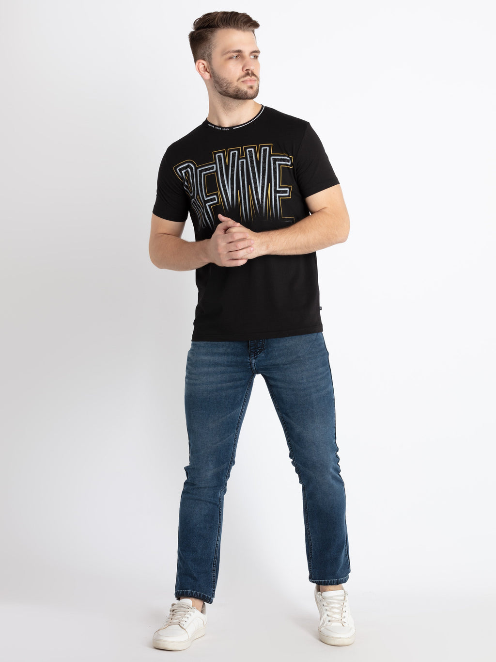 Mens Printed Round Neck T-Shirt