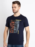 Mens Printed Round Neck T-Shirt