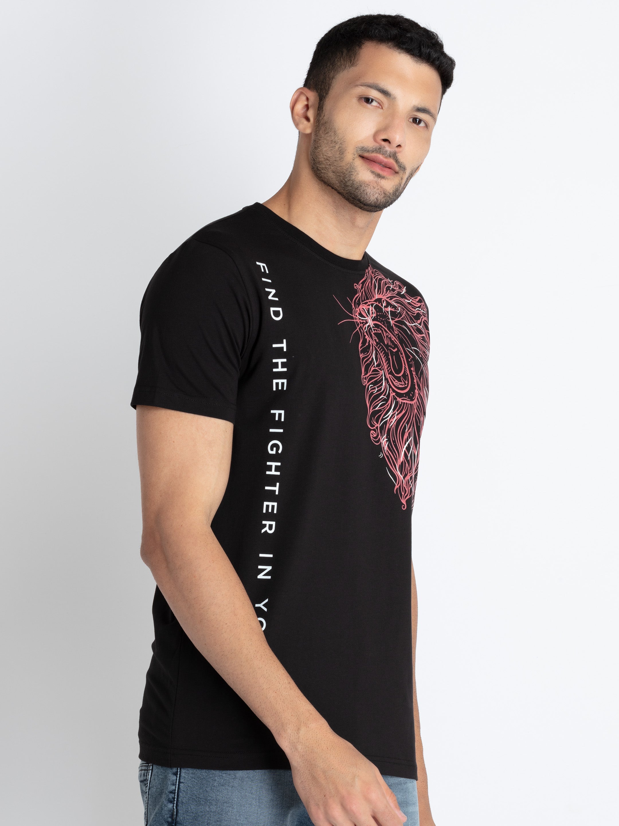 Mens Printed Round Neck T-Shirt Secondary image