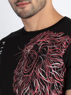 Mens Printed Round Neck T-Shirt