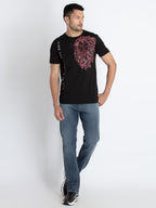 Mens Printed Round Neck T-Shirt