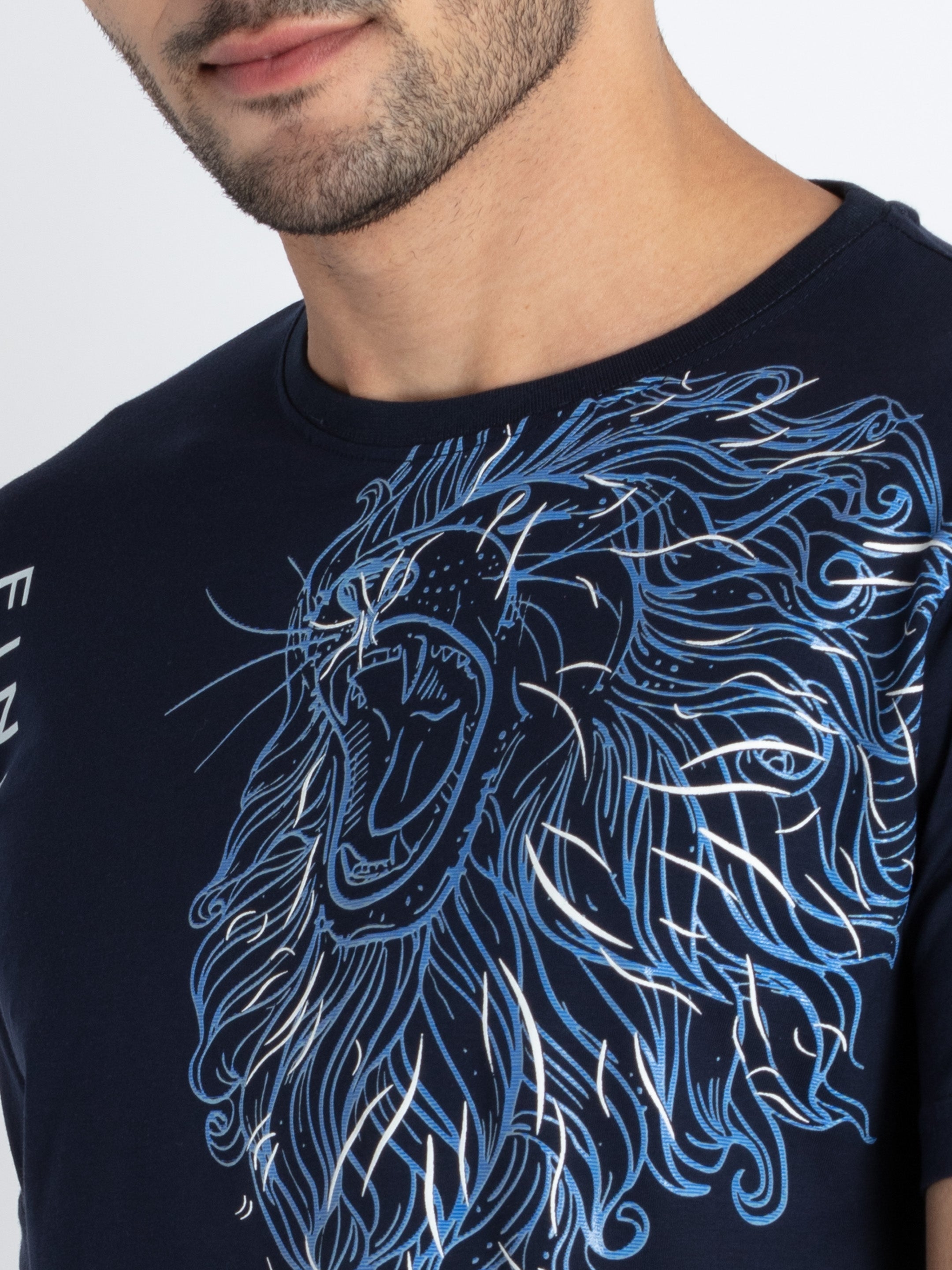 Mens Printed Round Neck T-Shirt
