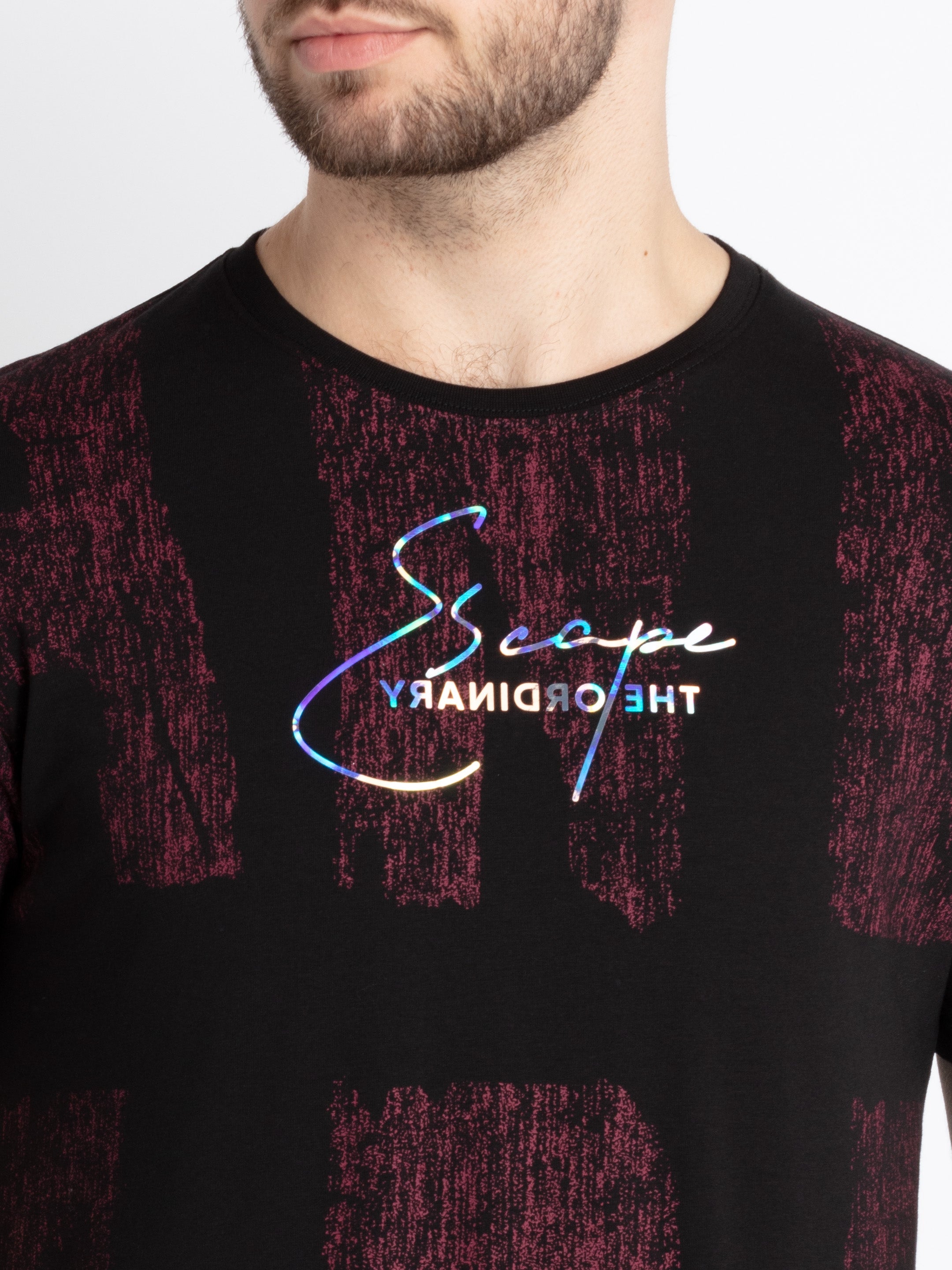 Mens Printed Round Neck T-Shirt