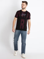 Mens Printed Round Neck T-Shirt