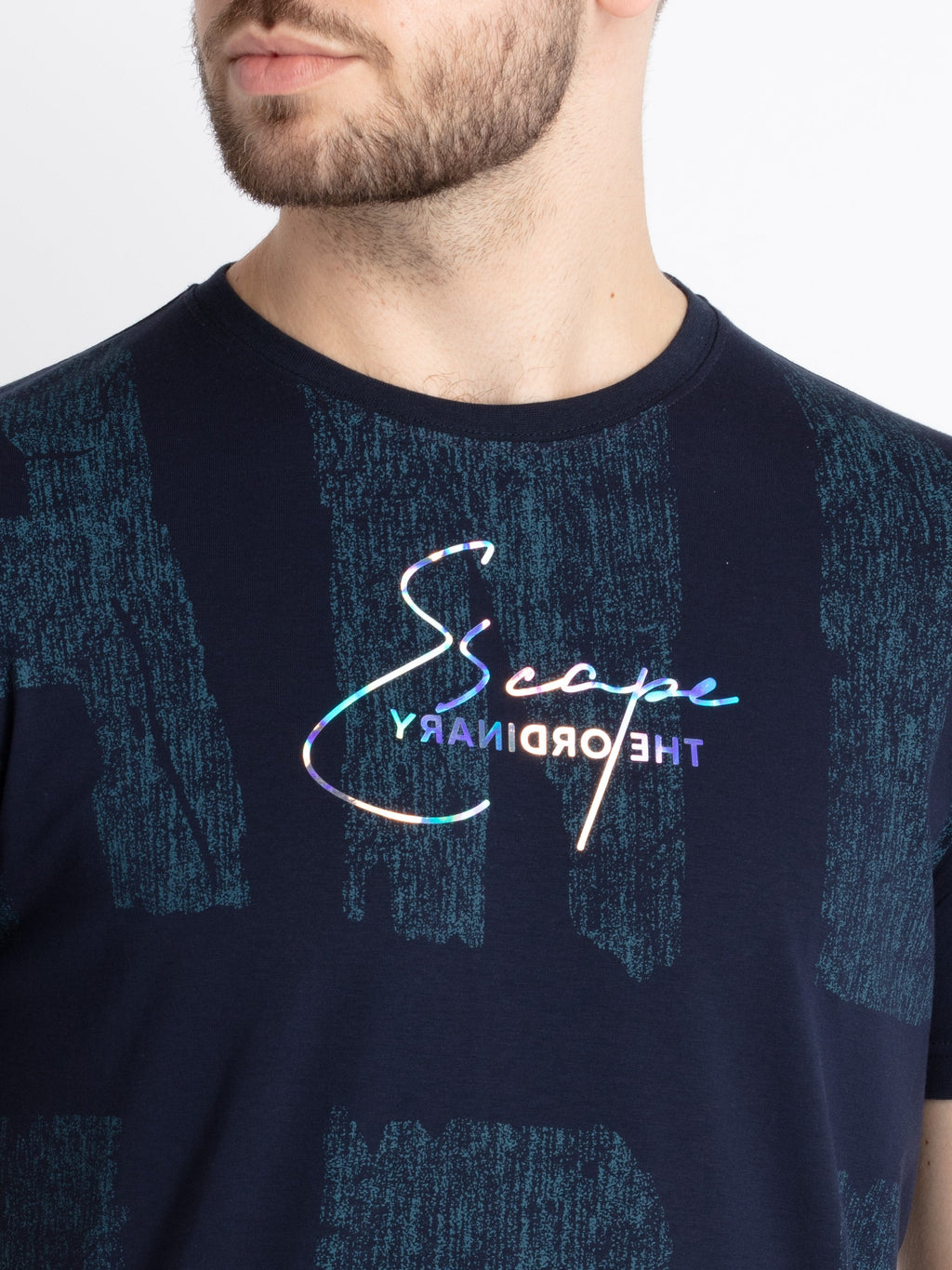 Mens Printed Round Neck T-Shirt