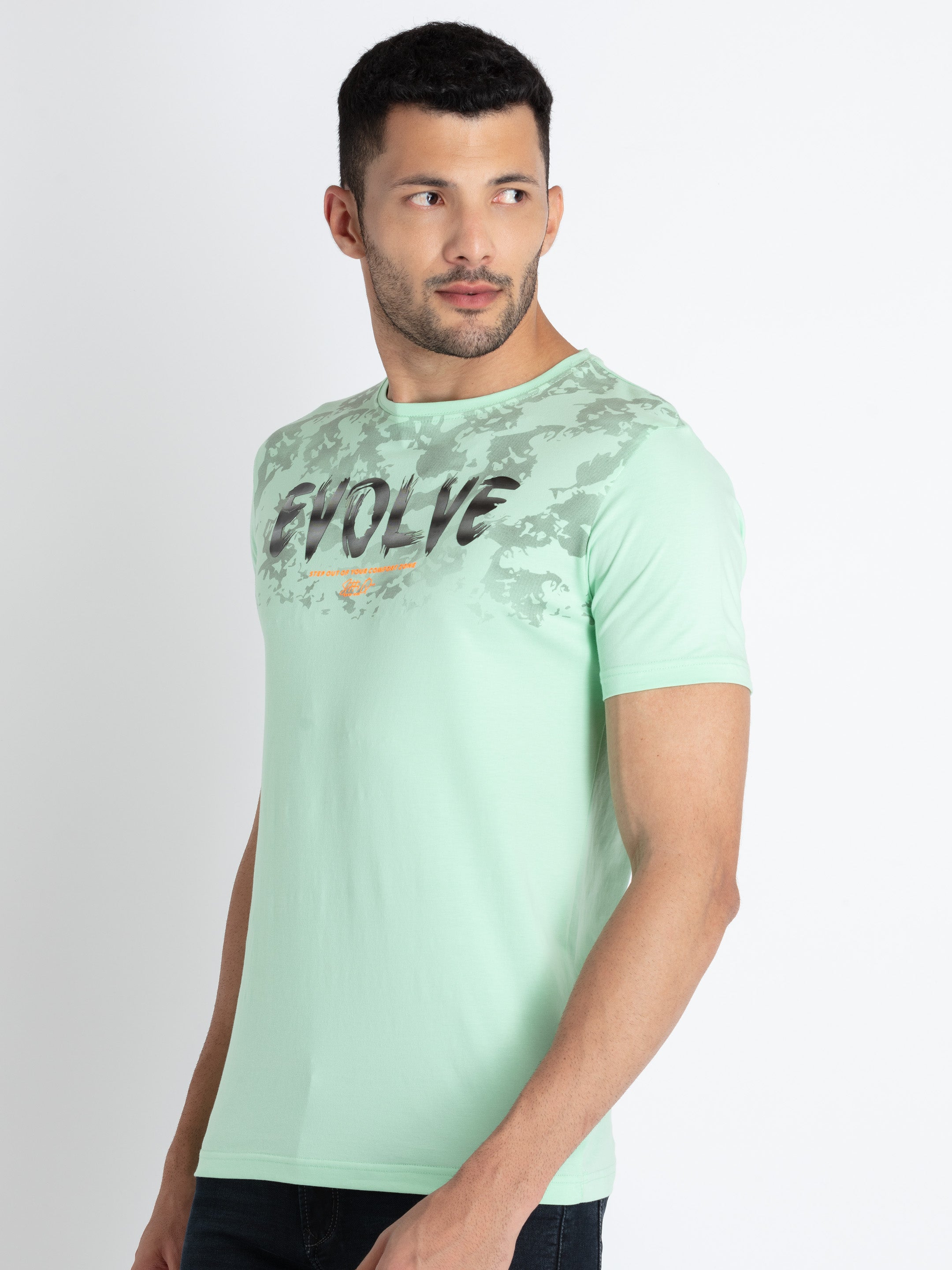 Mens Printed Round Neck T-Shirt Secondary image