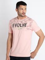 Mens Printed Round Neck T-Shirt
