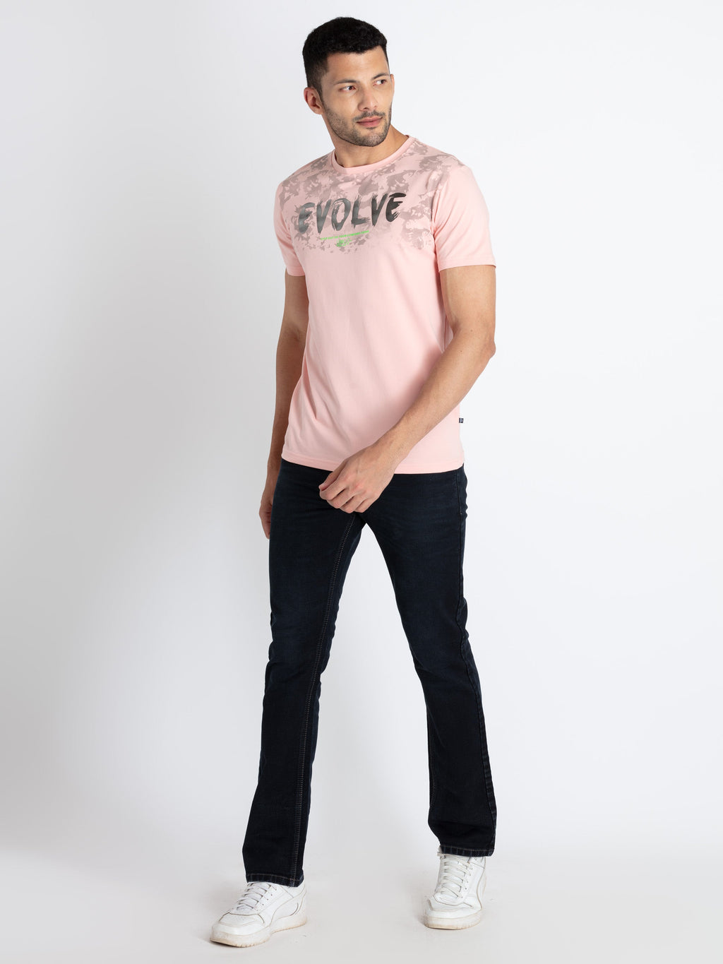 Mens Printed Round Neck T-Shirt