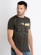 Mens Printed Round Neck T-Shirt