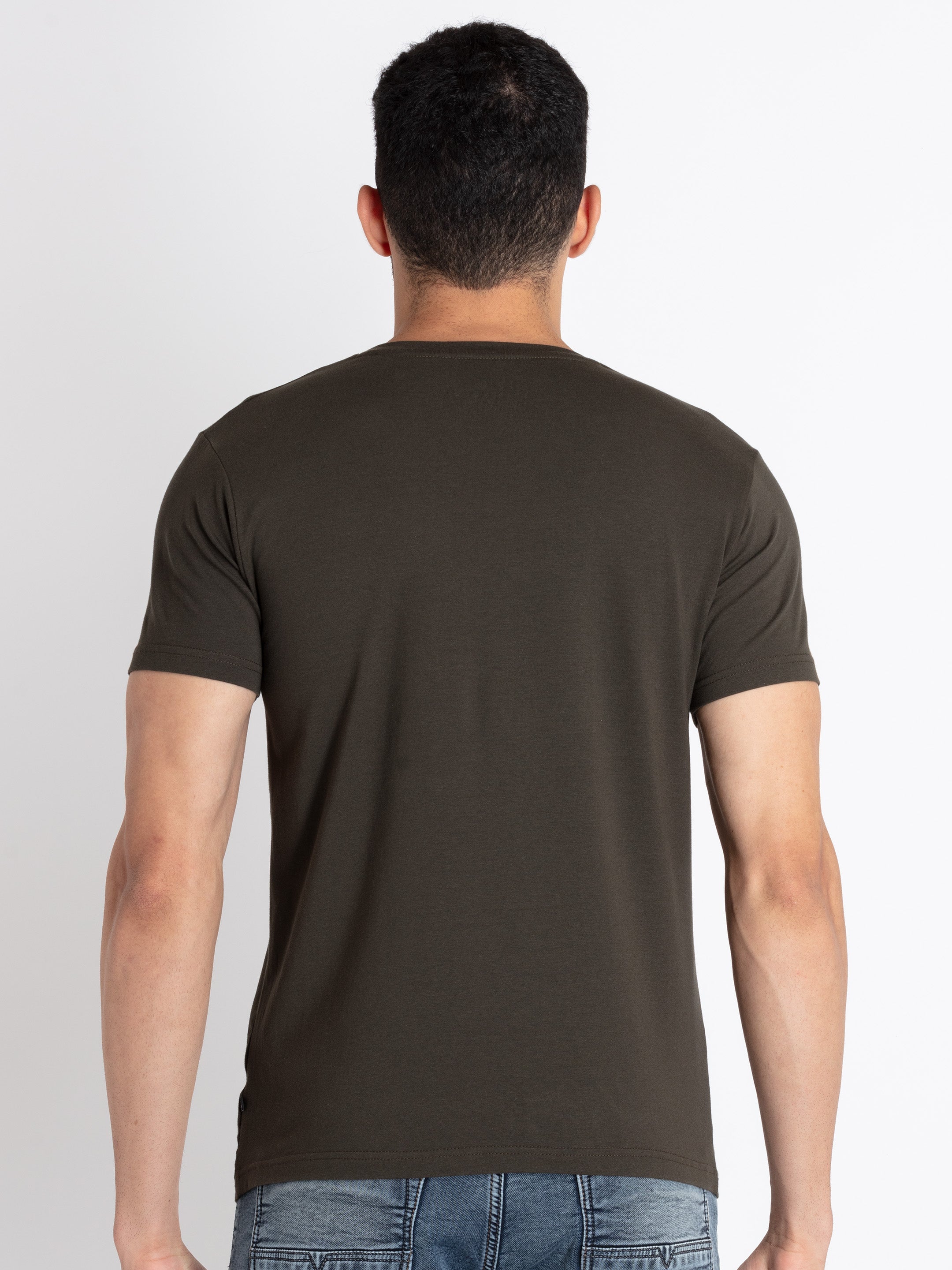 Mens Printed Round Neck T-Shirt