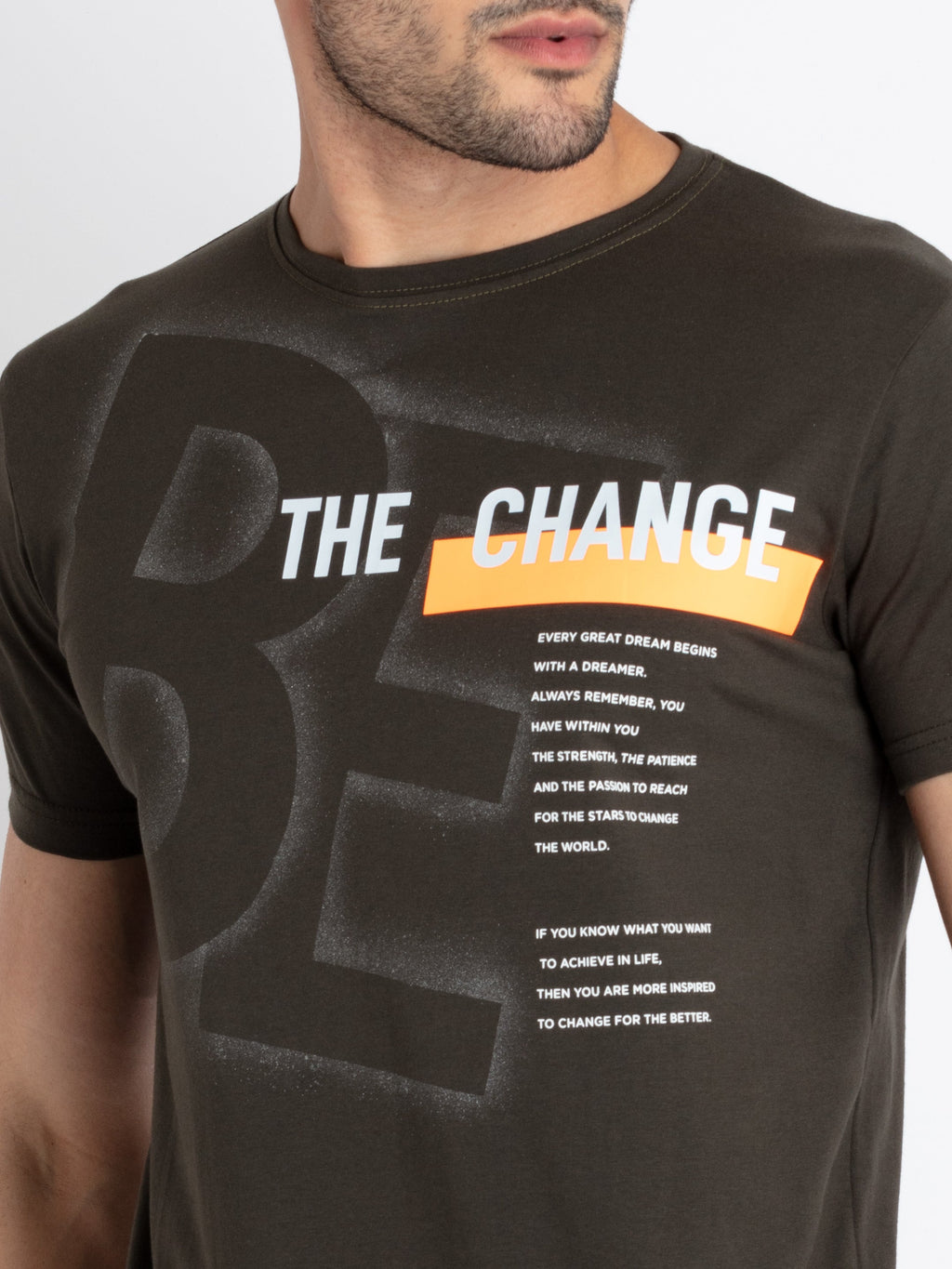 Mens Printed Round Neck T-Shirt