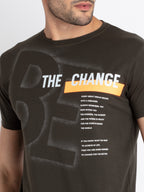 Mens Printed Round Neck T-Shirt