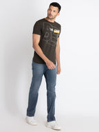 Mens Printed Round Neck T-Shirt