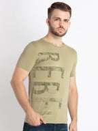 Mens Printed Round Neck T-Shirt