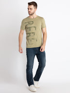 Mens Printed Round Neck T-Shirt