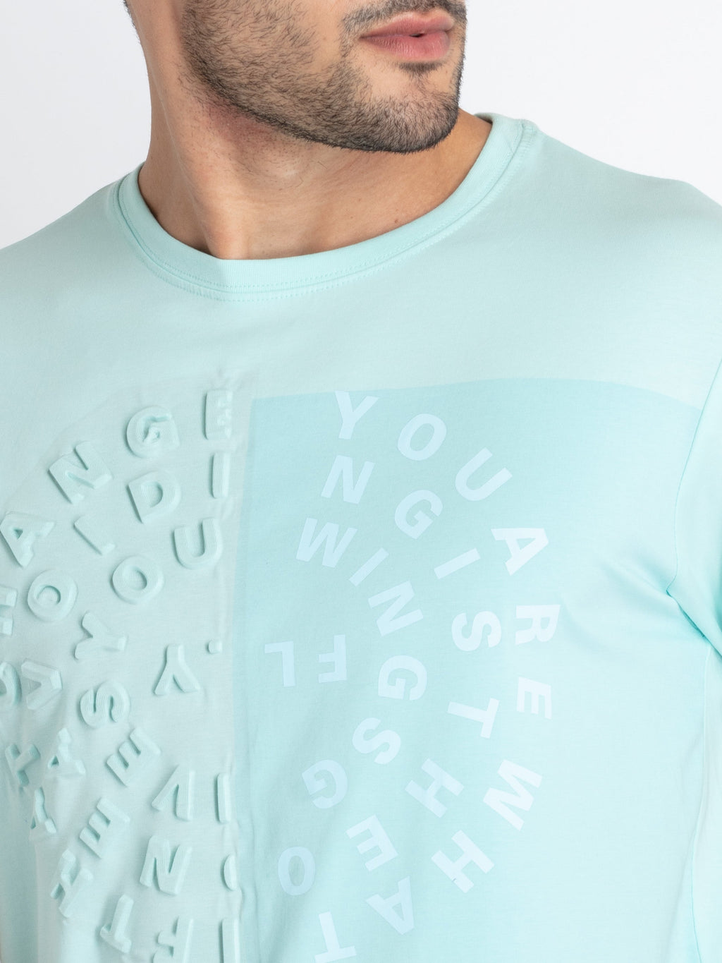 Mens Printed Round Neck T-Shirt