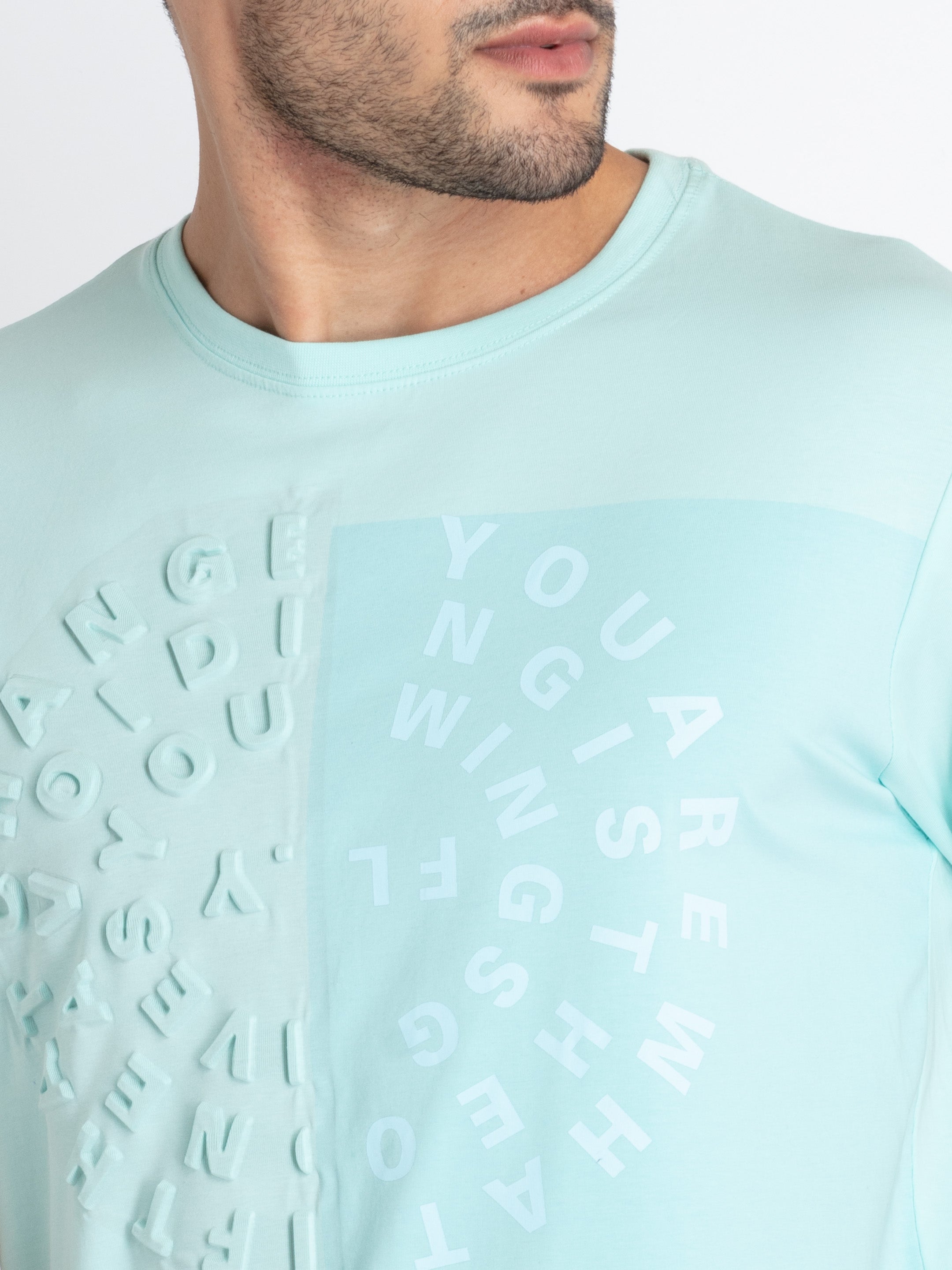 Mens Printed Round Neck T-Shirt