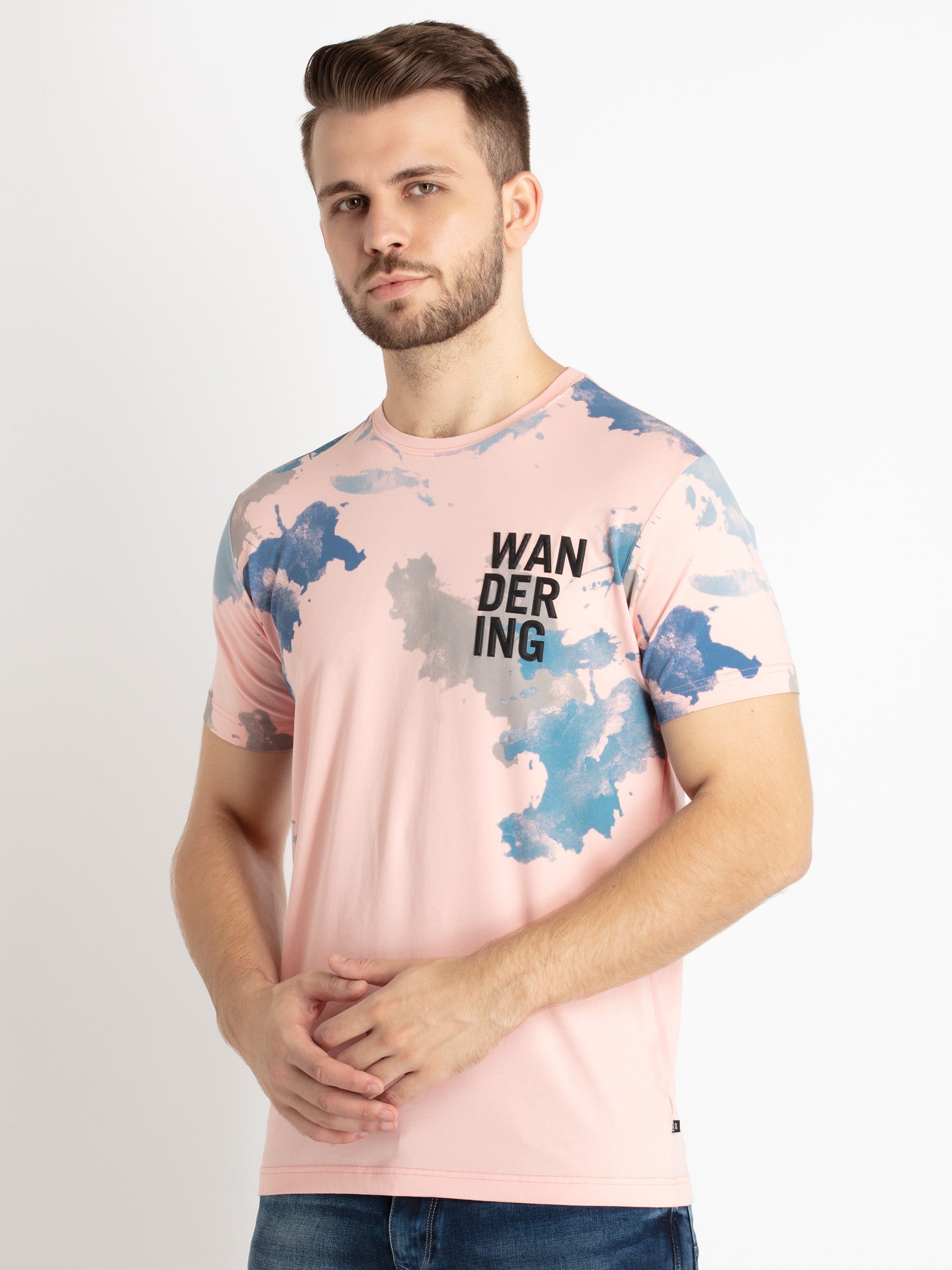 Mens Printed Round Neck T-Shirt Secondary image