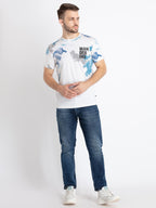 Mens Printed Round Neck T-Shirt